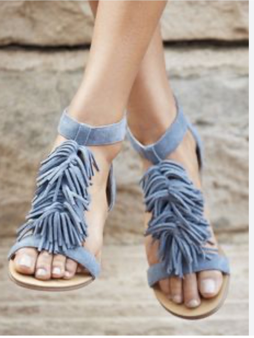 NWOB Sole Society Koa Suede Fringe Flat Bohemian Sandals Festival